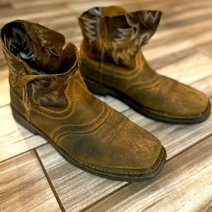 Mens Steel Toe Boots Brown